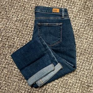 PAIGE BRIGITTE MID RISE CROP BLUE JEANS SZ 26